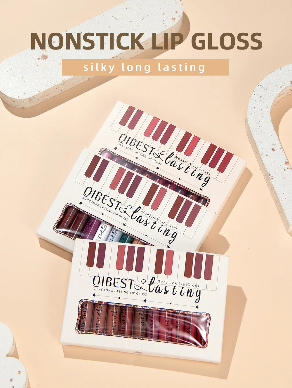 Luxury Matte Lip Gloss Set 12 Waterproof Shades Non Sticky Long Lasting Lipstick Kit For Daily Party Makeup Lootquake LLC