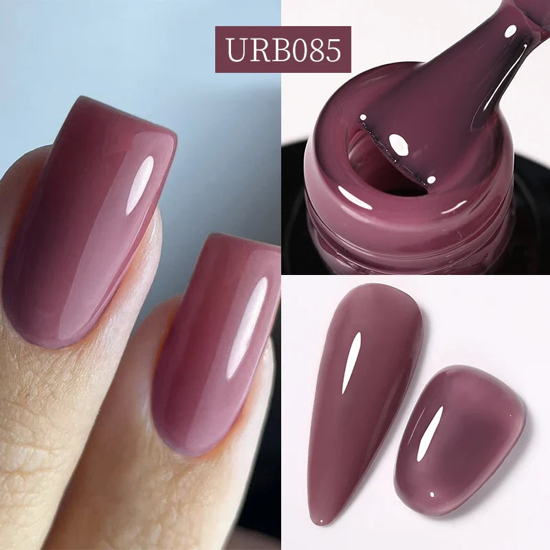 UR SUGAR Blue Color Rubber Base Gel Nail Polish Gold Glitter Base Gel Top Coat Soak Off UV LED Gel Nail Art Varnish Manicure Lootquake LLC