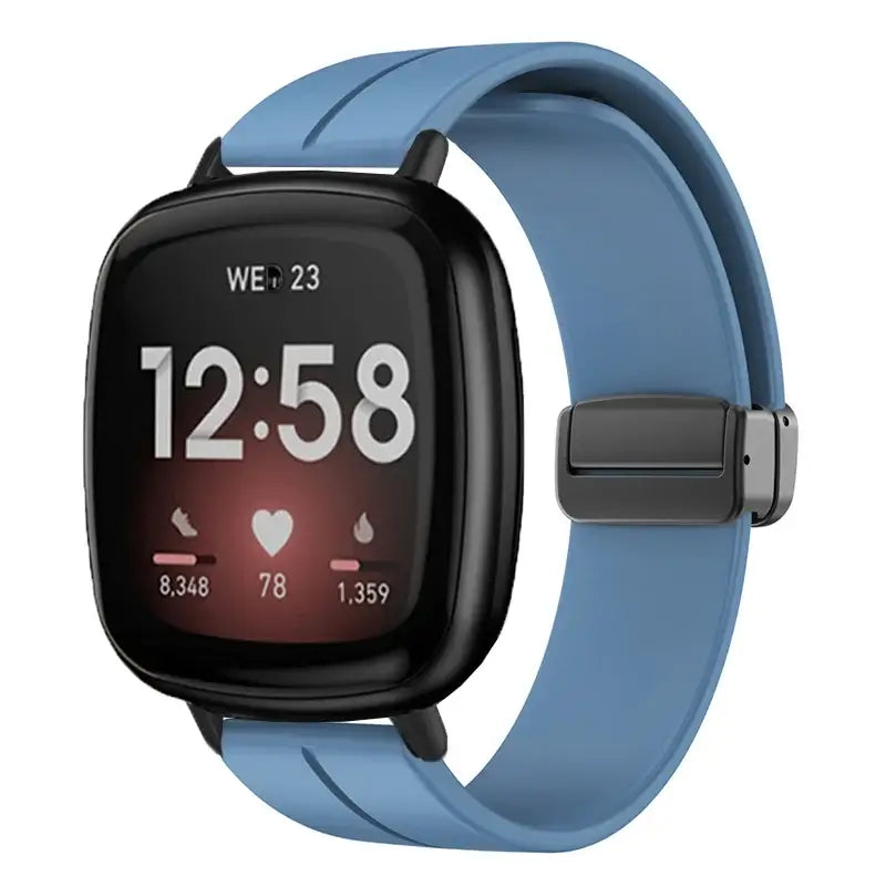 Fitbit Versa & Sense Silicone Strap With Magnetic Clasp - SJB-DIAMOND ELITES