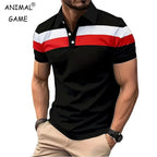 Summer Men's Short Sleeve Polo Shirts Splice Breathable Lightweight T Shirts Mens Outdoor Sweatwear Turn Down Mens Shirts Lootquake LLC