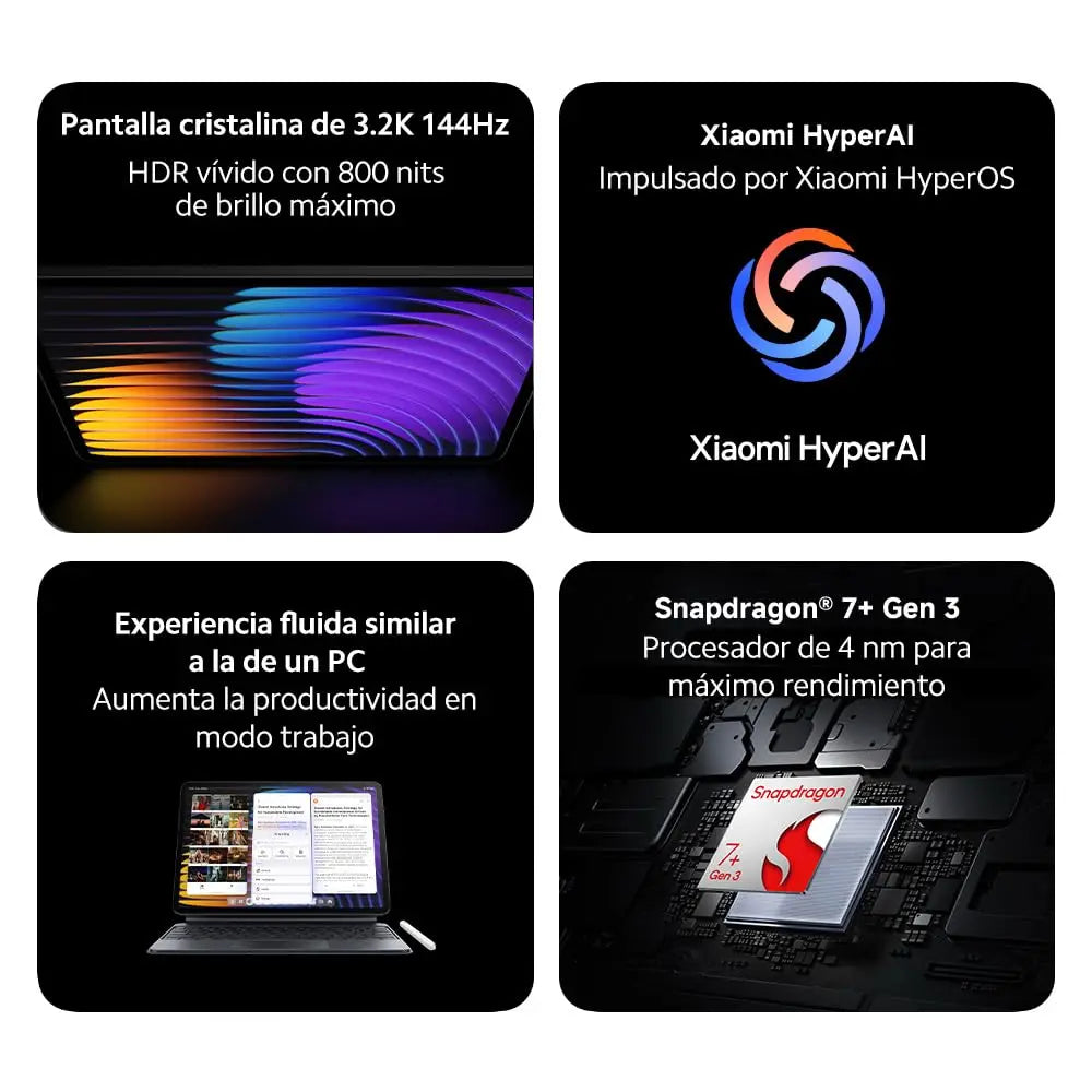 Global Version Xiaomi Pad 7 11.2'' Xiaomi HyperAI 144Hz 3.2K Display Snapdragon 7+ Gen 3 Octa core Processor 45W 8850mAh Battery Lootquake LLC
