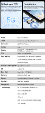 Blackview MEGA 2 Tablets 12 inch 2K Display Widevine L1 24GB(8+16) Android 15 256GB 9000mAh AI Main Camera Pad PC Lootquake LLC