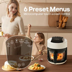 2.5L Air Fryer, Electric Hot fryer Oven Oilless Cooker with Touch Control & Nonstick Basket & Visible Window, Family Size Pi-Mart