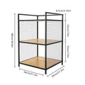 3-Tier Printer Stand Solid Wood & Iron, 44lbs Capacity, Space-Saving Design, Ideal for Office & Home Storage, Durable & Stylish Lootquake LLC