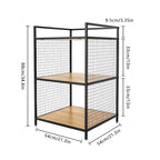 3-Tier Printer Stand Solid Wood & Iron, 44lbs Capacity, Space-Saving Design, Ideal for Office & Home Storage, Durable & Stylish Lootquake LLC
