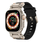 Apple Watch Silicone Metal Band - Premium Durable Strap - SJB-DIAMOND ELITES
