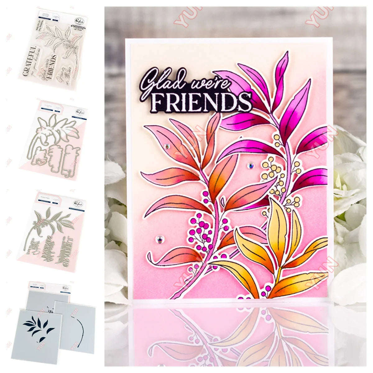 February 2025 New pink Floral Field Metal Cutting Dies Stamp Stencil Hot Foil Set DIY fresh Scrapbook Card Handmade Embossing Lootquake LLC