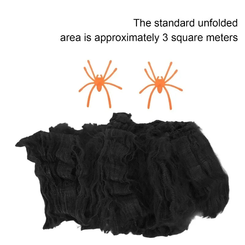 Halloween Decoration Party Accessories Decorations for Events Scream Festa Spider Web Black Outdoor Props Haunted House Spider Lootquake LLC