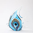 Exquisite Blue Stripe Tropical Fish Sculpture Hand-blown Glass Sculpture Home Decoration Glass Fish Home Interior Decor Craft Lootquake LLC