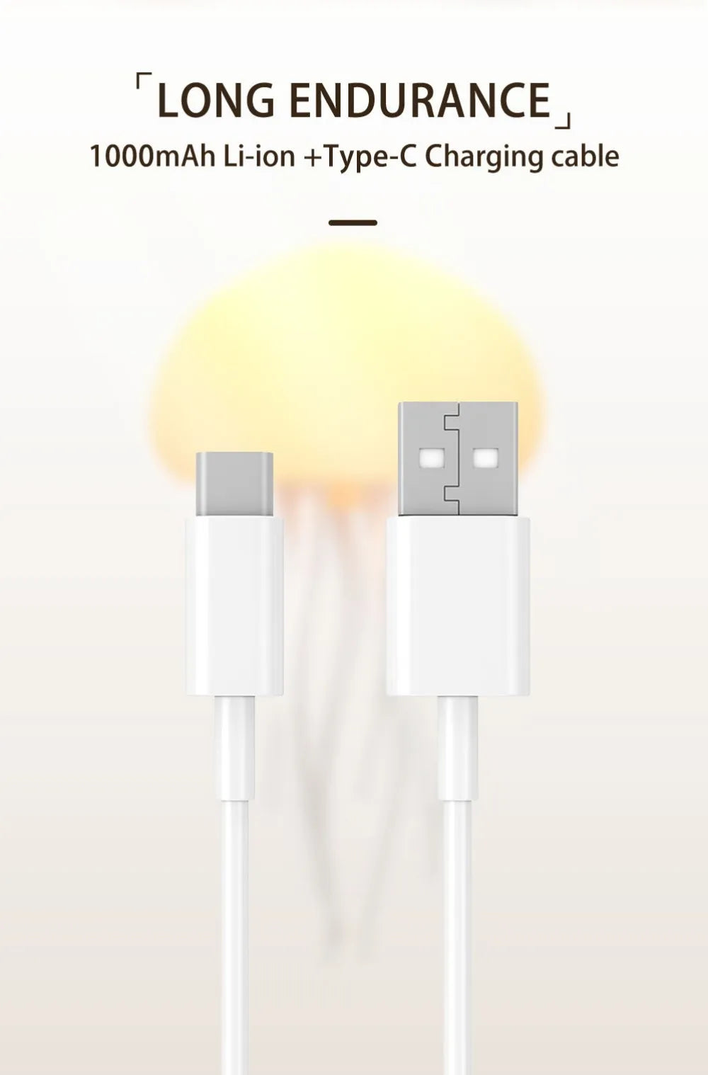 Jellyfish Cartoon Nihgt Light RGB Voice Control Jellyfish Bedside Lamp Type-C LED Night Lamp Upgraded Bluetooth Humidifier Model
