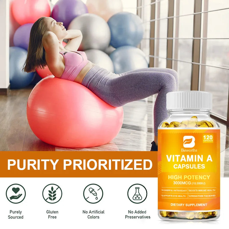 BEWORTHS Vitamin A 10,000 IU Premium Helps Healthy Vision & Immune System and Healthy Growth & Reproduction Beauty Health Item Lootquake LLC