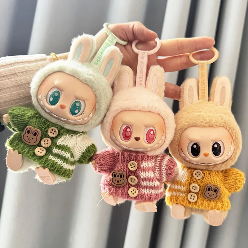 Labubu I II Sitting Party Clothing Idol Dolls Cute Mini Plush Doll'S Clothes Easter Colorful Bunny Sweater Labubu Accessories Lootquake LLC
