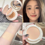 Matte Face Pressed Powder Oil Control Natural Full Coverage Moisturizing Whitening Foundation Cream Base Makeup 2 In 1 Cosmetic Lootquake LLC