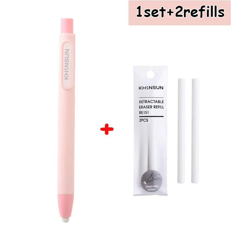 Retractable Pencil Eraser Pencil Rubber Eraser Correction Supplies Writing Correction School Stationery Office Supplies Lootquake LLC