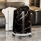 Large Capacity Trash Can Luxury Removable Litter Bins Living Room Rotating Wastebasket Food Recycle Dustbin Cleaning Supplies Lootquake LLC