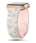 Apple Watch Silicone Band - Durable Floral Design Strap - SJB-DIAMOND ELITES