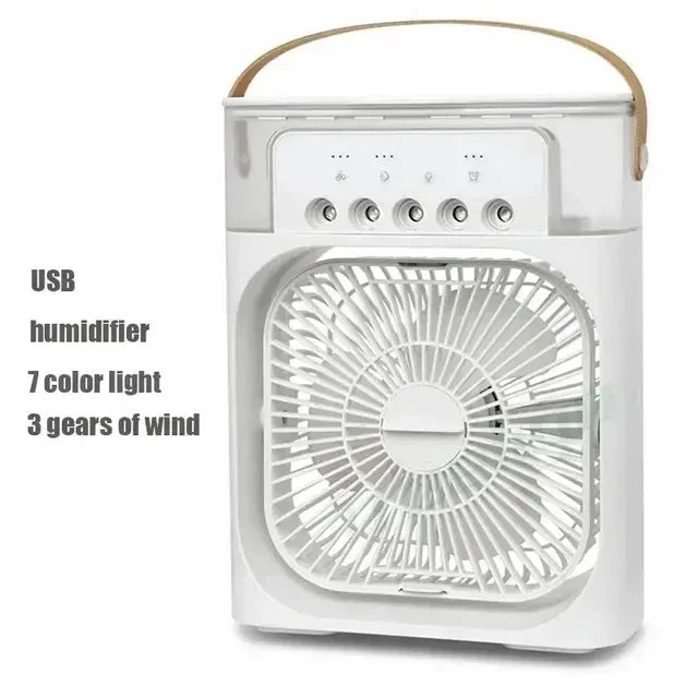 3 In 1 Fan AIr Conditioner Household Small Air Cooler LED Night Light Portable Humidifier Air Adjustment Fan Office Home Fan New Lootquake LLC