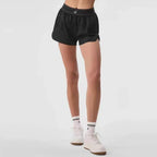 Outdoor Running Anti-Shine Sports Shorts Letter High Waisted Webbing Yoga Fitness Quick Dry Shorts