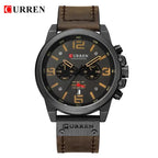 CURREN 8314 Men's Quartz Watch New Fashion Multi-function Chronograph Clock Leather Strap Calendar Simple Sports Watches for Men