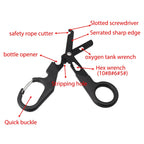 Survivor Shears: All-Black Multi-Use Rescue Tool THRIXINE