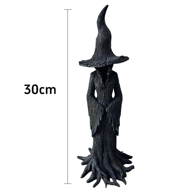 Halloween Witch Decoration Statue, Gothic Resin Sculpture Ornament, Retro Magician Decoration Craft, Dark Fantasy Decoration. Lootquake LLC