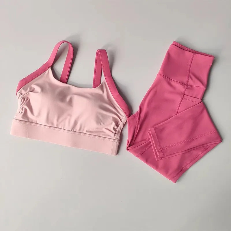 ZenFlex 2PC Women's Yoga Set: Bra & Leggings Duo THRIXINE