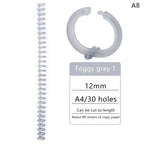 5pcs Loose-leaf Binding Ring Spring Spiral Rings Plastic Binder Strip 30 Holes For A4 Paper Notebook Stationery Office Supplies Lootquake LLC