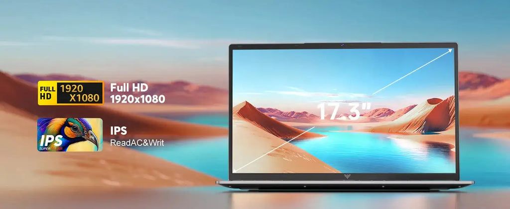 ACEMAGIC Laptop 17.3'' FHD Intel Alder Lake N97 up to 3.6GHz 16GB DDR4 512GB SSD with Windows 11