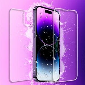 HD Clear Scratch Resistant Anti-Fingerprint Tempered Glass Film Full Screen Coverage Protector For Iphone 14 Pro Max Front Back Screen Protector HD Clarity Anti-Fingerprint Scratch Tempered Glass For Iphone 13 Stevvex