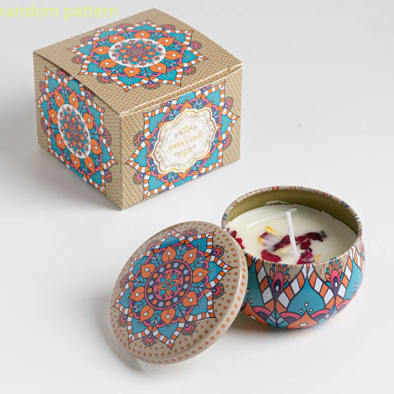 Osmanthus Gardenia Fragrance Candles with Petals Small Romantic Fragrance Candles for Girls' Birthday Gifts Home Aromatherapy