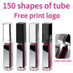 Wholesale Lip Gloss With Led Light And Mirror Private Label Lipstick Liquid Shiny Colors Lipgloss Your Own Brand Makeup Bulk