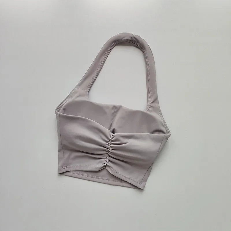 Backless Bliss: Sexy Sports Bra & Yoga Crop Top THRIXINE