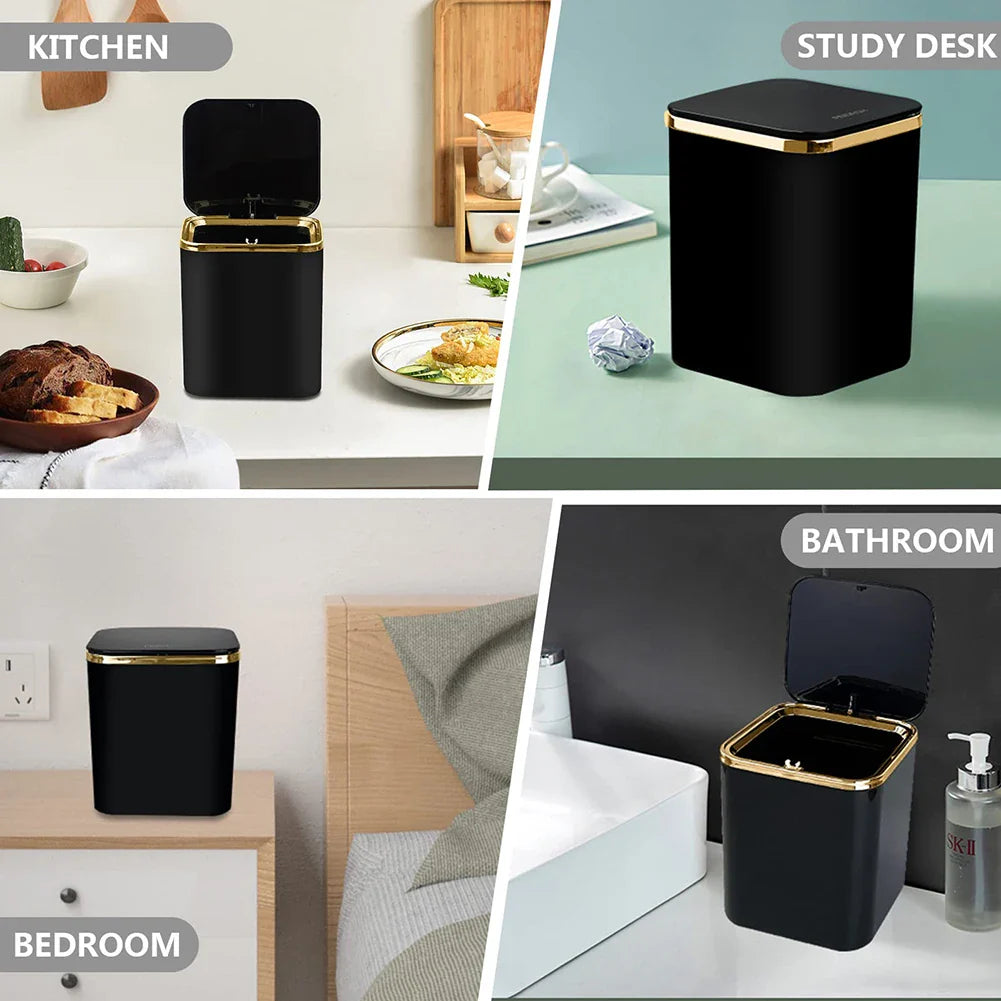 Mini Waste Bins Desktop Garbage Basket Home Table Plastic Trash Can Office Supplies Dustbins Car Portable Sundries Barrel Box Lootquake LLC