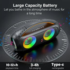 Portable Bluetooth Wireless Speaker, Loud Boombox Speaker with Subwoofer, Powerful Deep Bass Stereo Sound, IP65 Waterproof Lootquake LLC