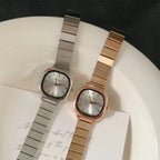 2024 Hot Brand Stainless Steel Strap Watch Women Luxury Gift Quartz Wristwatch Student Fashion Simple Square Quartz Watches