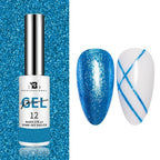5ML Gold Silver Metallic Liner Paint Gel Polish Chrome Mirror Metal Effect Super Bright French UV LED Semi Permanent Nail Gel Lootquake LLC