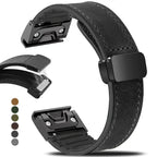 Garmin Soft Leather Band - Magnetic Buckle QuickFit Design - SJB-DIAMOND ELITES
