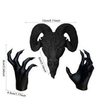 Devils Goat Baphomet Statue Resin Baphomet Head and Hands Statue Gothic Satanic Goat Ornament Religious Sculpture Ornament Lootquake LLC