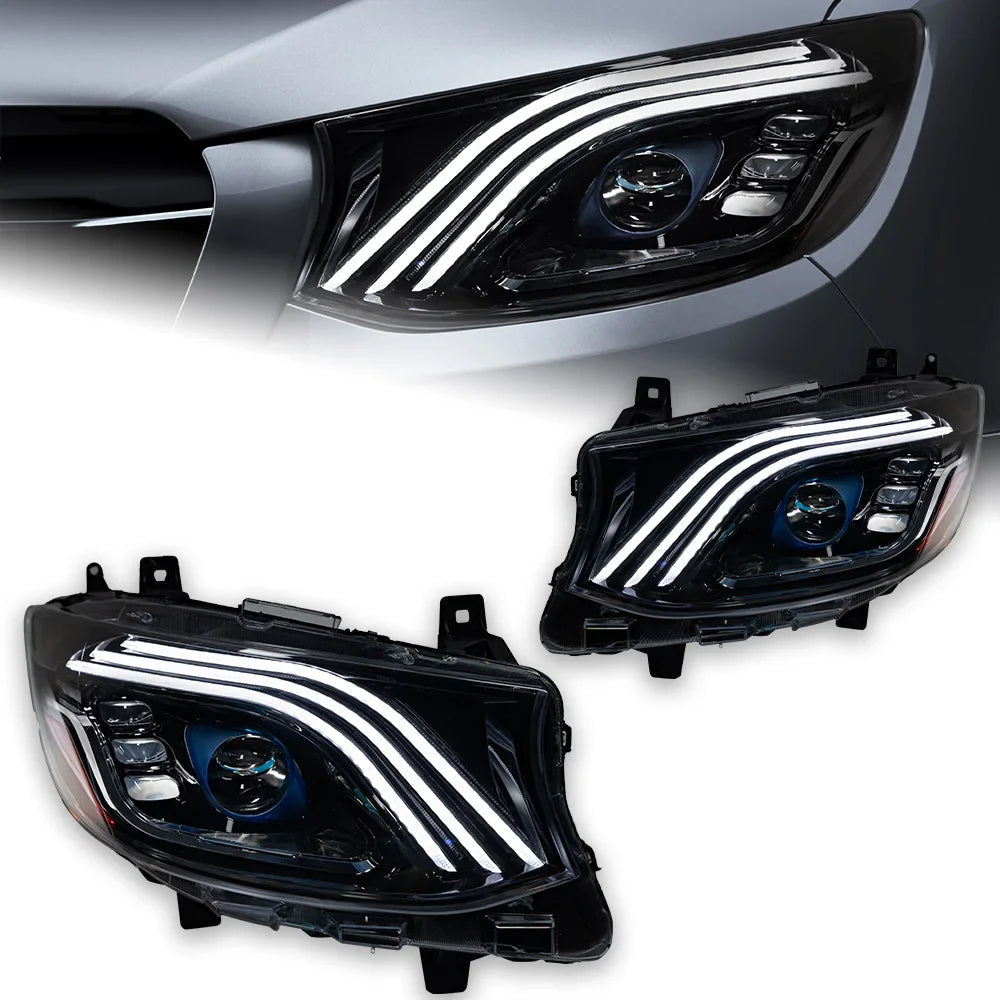 AKD Car Lights for Benz Sprinter Headlight Projector Lens Maybach Style Head Lamp DRL Automotive Accessories Lootquake LLC