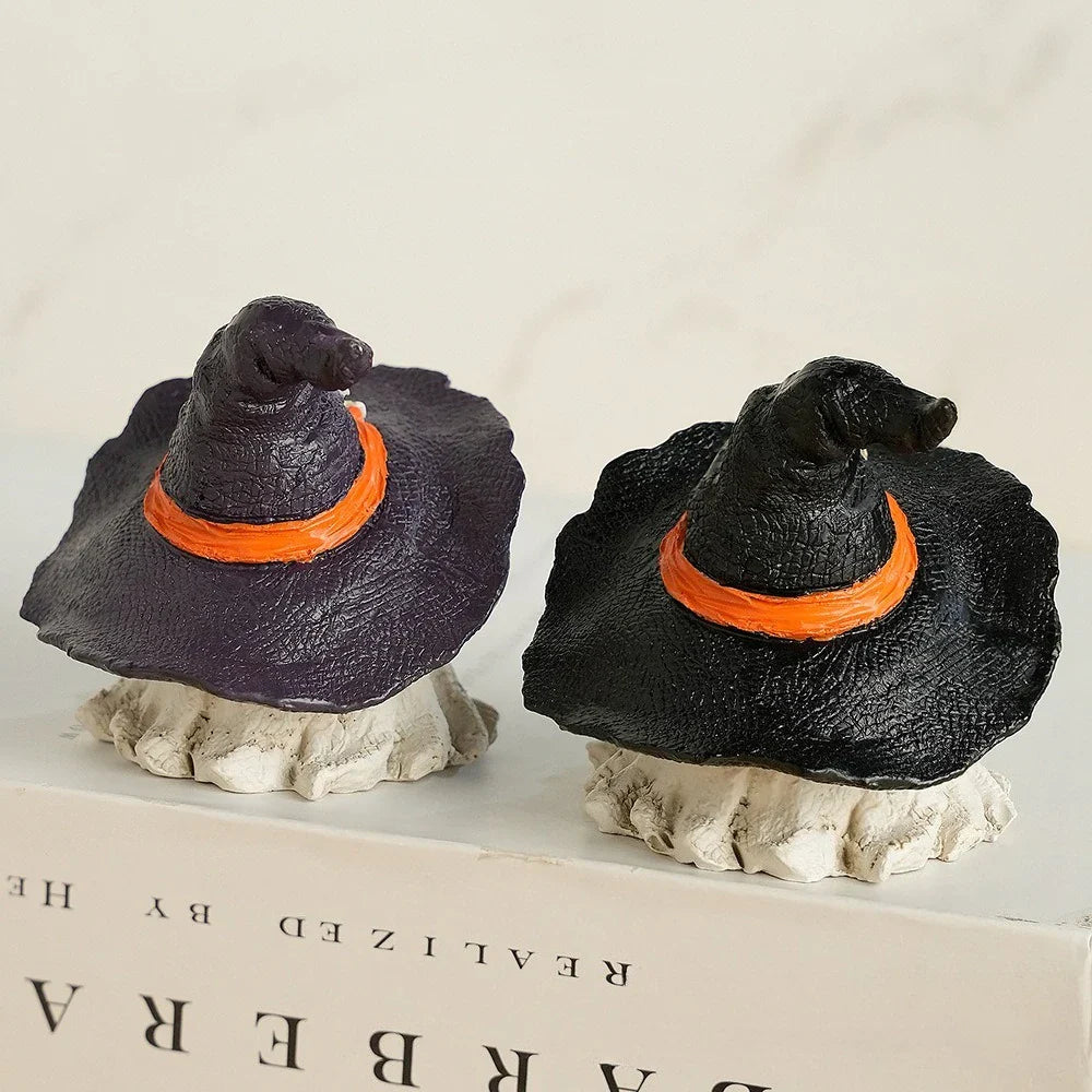 1PC Halloween Horror Hat Ghost Resin Craft Home Decor Scary Ornament Decoration Party Gift Spooky Collectible Art Fairy Garden Lootquake LLC