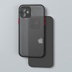 Luxury Shockproof Armor Case For iPhone 11 12 13 14 Pro Max Mini X XR XS Soft Silicone Bumper Clear Hard Cover Shockproof Soft Flat Side Bumper Translucent Hard Back Slim Phone Case Stevvex