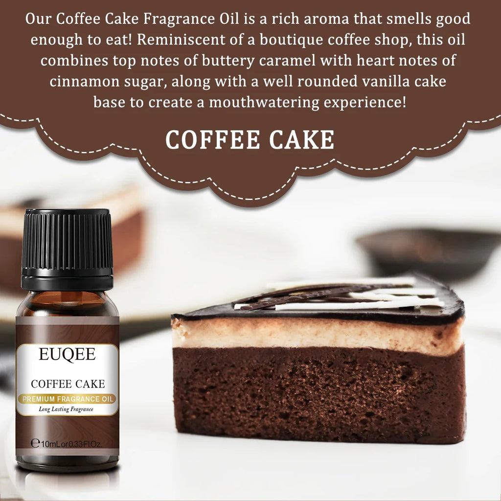 EUQEE 10ML Coconut Vanilla Bubble Gum Fragrance Oil For Making Candle, DIY Soap Coffee Cake Cedarwood Premium Aroma Oils Lootquake LLC