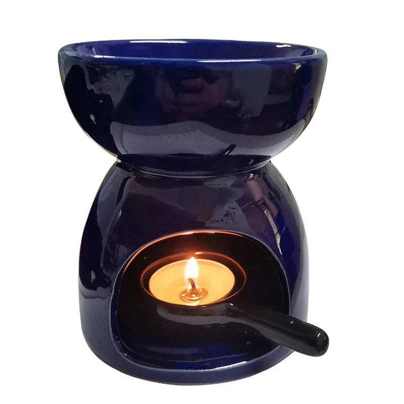 2023 New Ceramic Candle Holder Wax Melt Oil Burner Diffuser Fragrance Tray Aromatherapy Furnace Candlestick Home Decoration