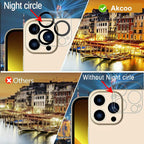 3PCS Pack Tempered Glass Camera Lens Protector for iPhone 14 Pro max 9H Hardness Scratch Resistant for iPhone 14 Plus 13 12 11 Screen Protector with Camera Lens Case Stevvex