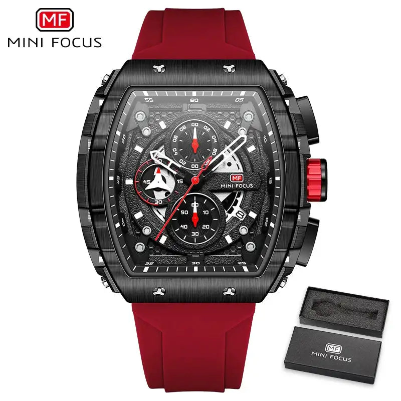 Sports Mens Watches Top Brand Luxury Waterproof Quartz Watch for Men Silicone Strap Fashion Wristwatches Relogio Masculino 0399G