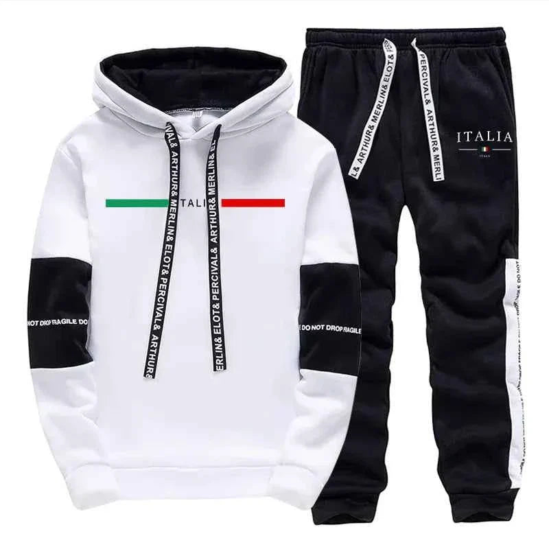 Men's Casual Print Tracksuit Hoodie 2026 THRIXINE