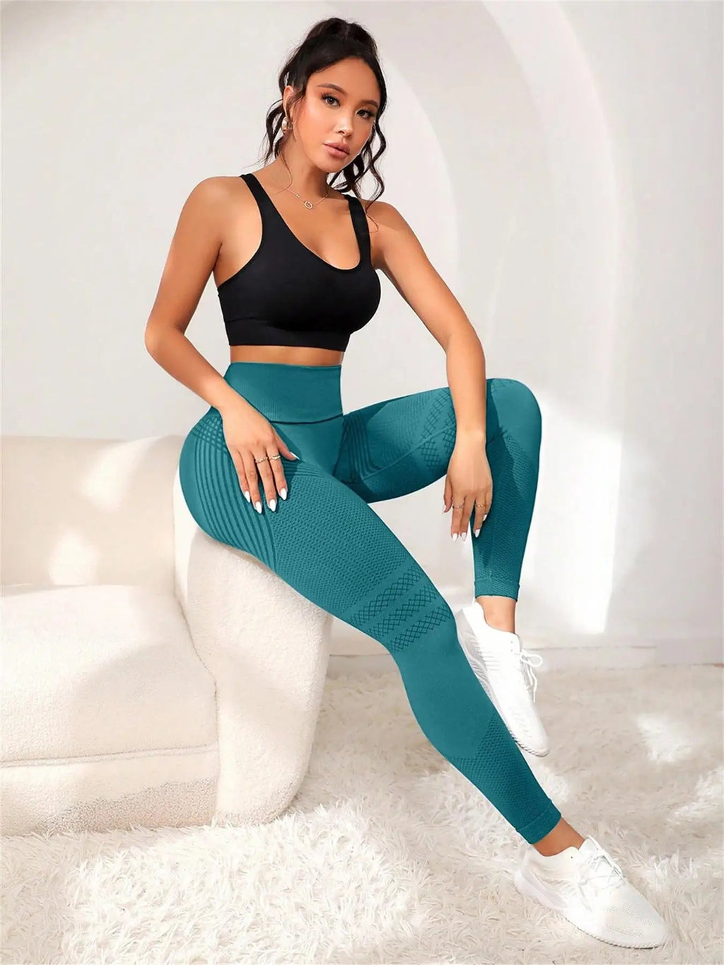 Curve Lift High-Waisted Fitness Leggings THRIXINE