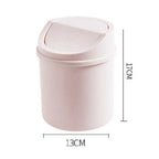 Mini Waste Bin Trash Can Desktop Garbage Basket Table Roll Swing Lid Small Scissors Pencil Household Office Storage Accessories