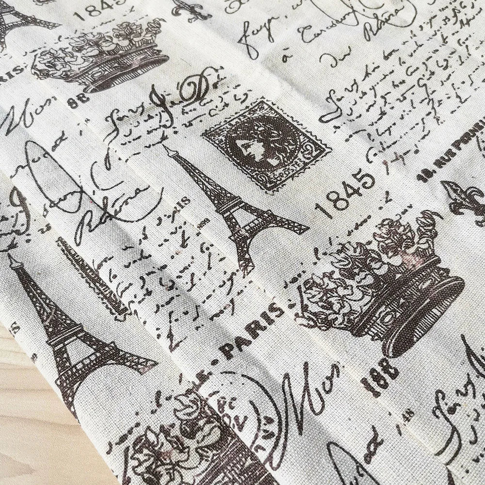 Newspaper Printed Fabric Quilting Cloth Cotton Linen For DIY Sewing Tablecloth Cushion Placemat Storage Bag Handicraft Materials Lootquake LLC