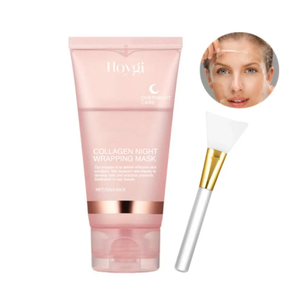 Collagen Overnight Wrapping Mask Elasticity & Hydration Hydrolyzed Collagen Peel Off Mask Smooth & Tight Skin Korean Skin Care Lootquake LLC